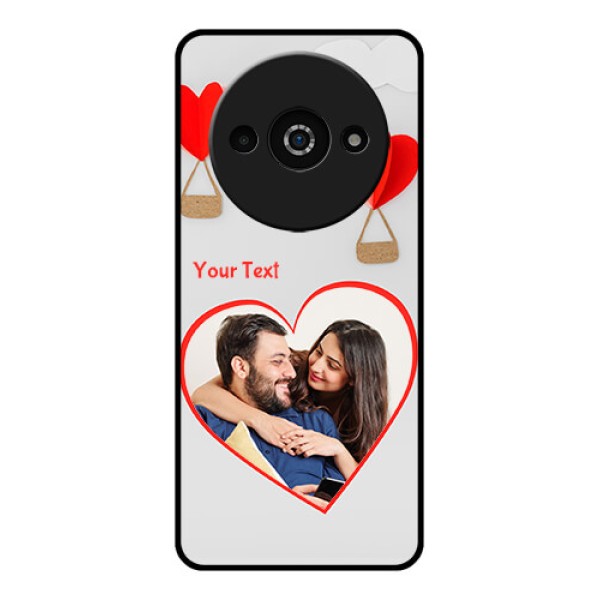 Xiaomi Redmi A3 Custom Glass Phone Case - Parachute Love Design Xiaomi Redmi A3 Custom Glass Phone Case - Parachute Love Design