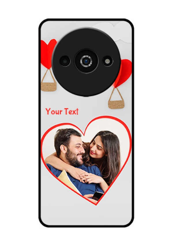 Xiaomi Redmi A3 Custom Glass Phone Case - Parachute Love Design