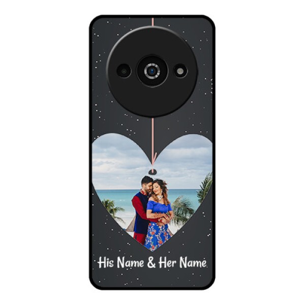 Xiaomi Redmi A3 Custom Glass Phone Case - Hanging Heart Design
