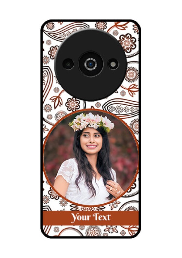 Xiaomi Redmi A3 Custom Glass Phone Case - Abstract Flower Design