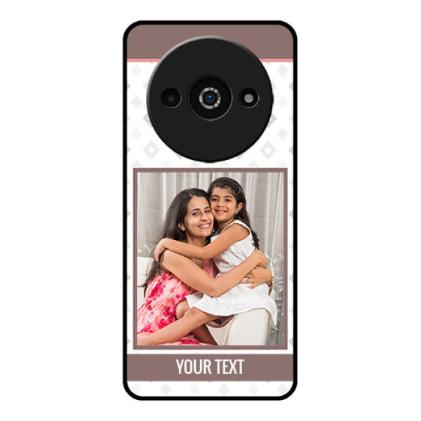 Xiaomi Redmi A3 Custom Glass Phone Case - Simple Diamond Design Xiaomi Redmi A3 Custom Glass Phone Case - Simple Diamond Design