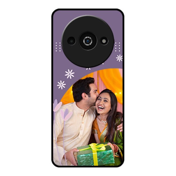 Xiaomi Redmi A3 Custom Glass Phone Case - Lavender Flowers Design Xiaomi Redmi A3 Custom Glass Phone Case - Lavender Flowers Design