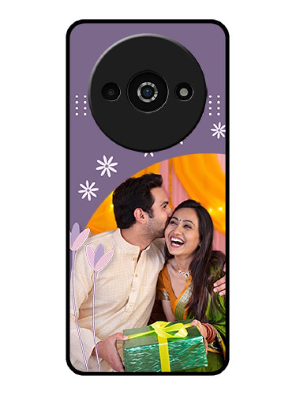 Custom Xiaomi Redmi A3 Custom Glass Phone Case - Lavender Flowers Design