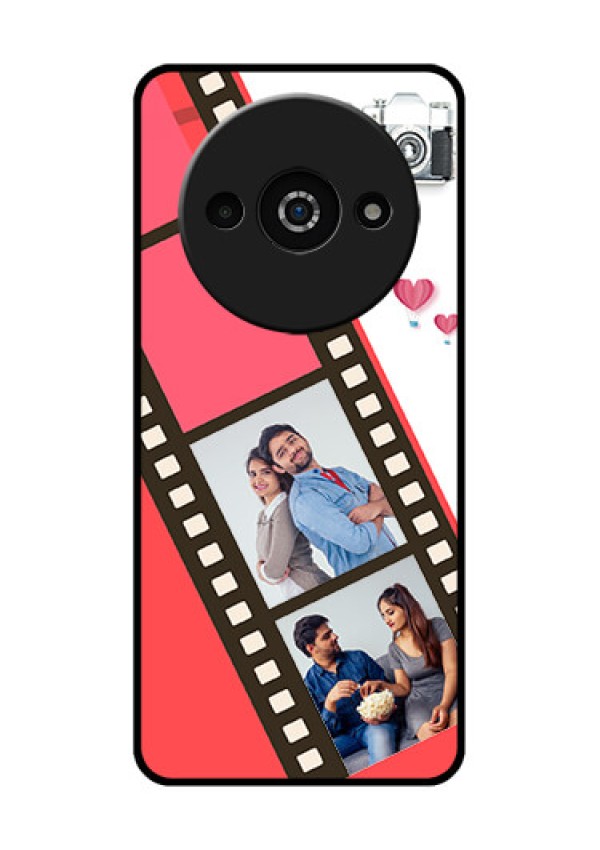 Xiaomi Redmi A3 Custom Glass Phone Case - 3 Image Holder With Film Reel