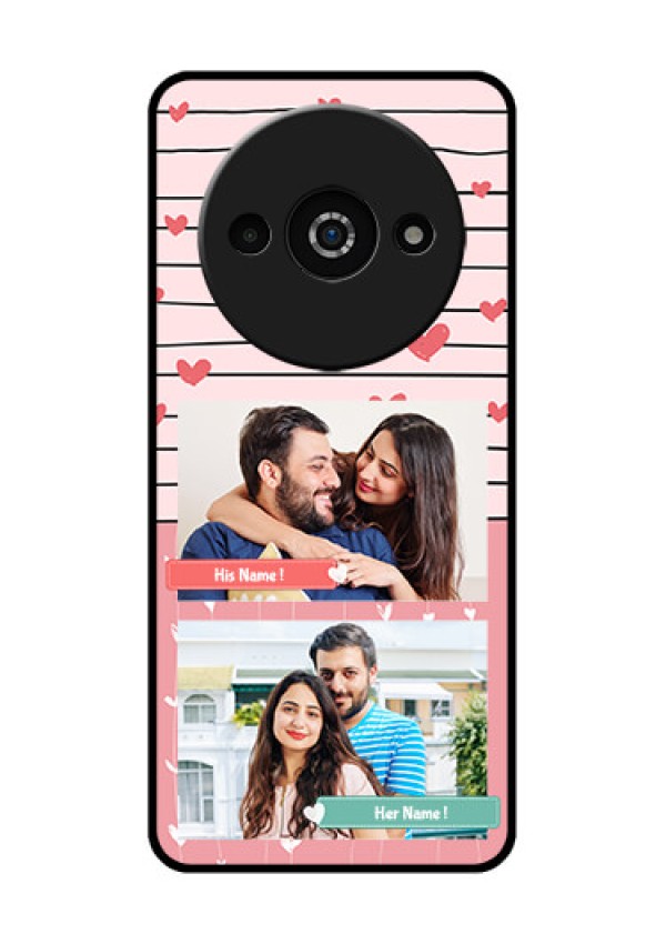 Xiaomi Redmi A3 Custom Glass Phone Case - Photo With Heart Design