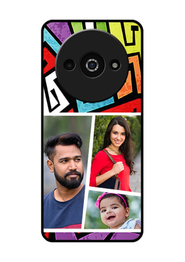 Xiaomi Redmi A3 Custom Glass Phone Case - Graffiti Pattern Design