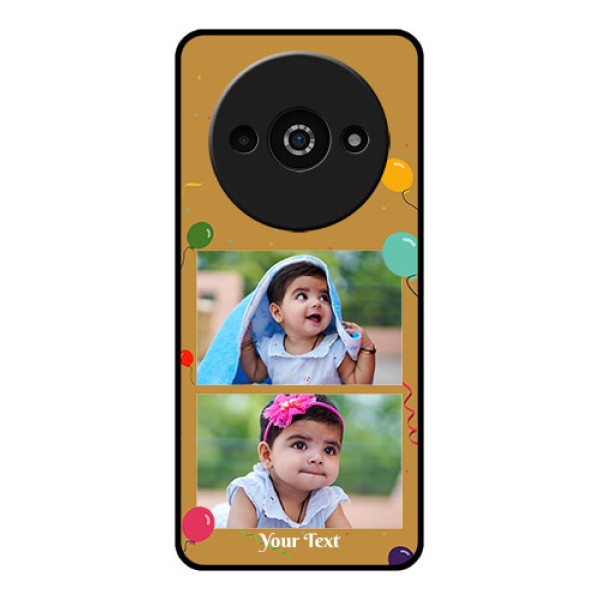 Xiaomi Redmi A3 Custom Glass Phone Case - Image Holder With Birthday Celebrations Design Xiaomi Redmi A3 Custom Glass Phone Case - Image Holder With Birthday Celebrations Design
