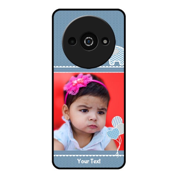 Xiaomi Redmi A3 Custom Glass Phone Case - With Kids Pattern Design Xiaomi Redmi A3 Custom Glass Phone Case - With Kids Pattern Design