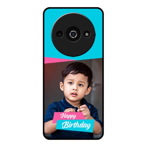 Xiaomi Redmi A3 Custom Glass Phone Case - Image Holder With 2 Color Design