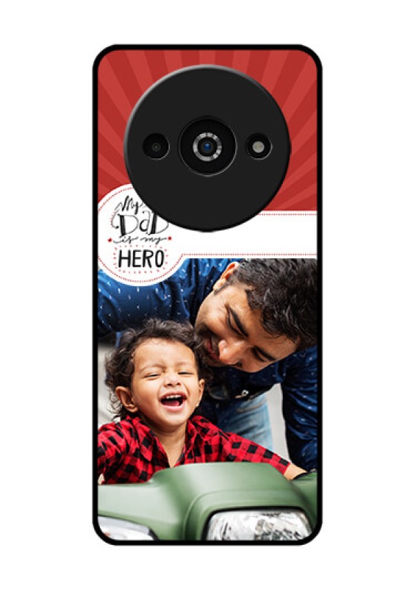 Xiaomi Redmi A3 Custom Glass Phone Case - My Dad Hero Design
