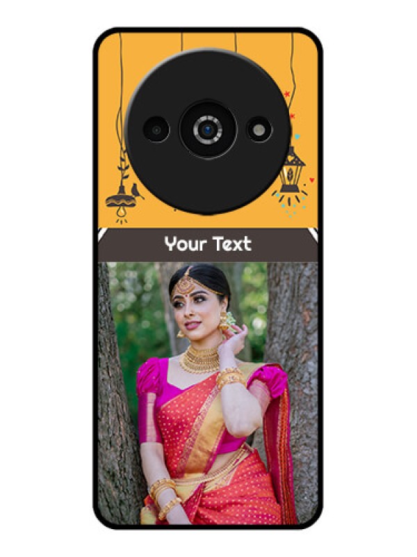 Custom Xiaomi Redmi A3 Custom Glass Phone Case - With Family Picture And Icons