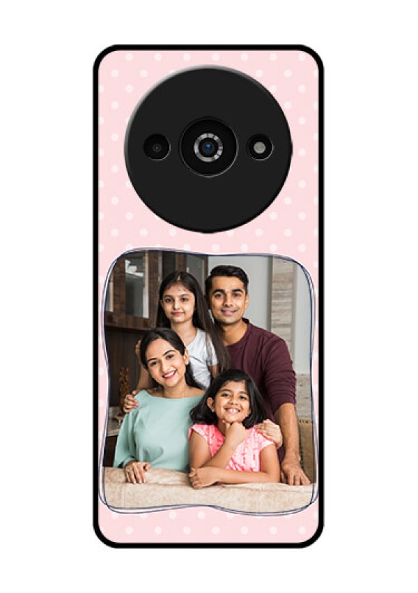 Xiaomi Redmi A3 Custom Glass Phone Case - Family With Dots Design