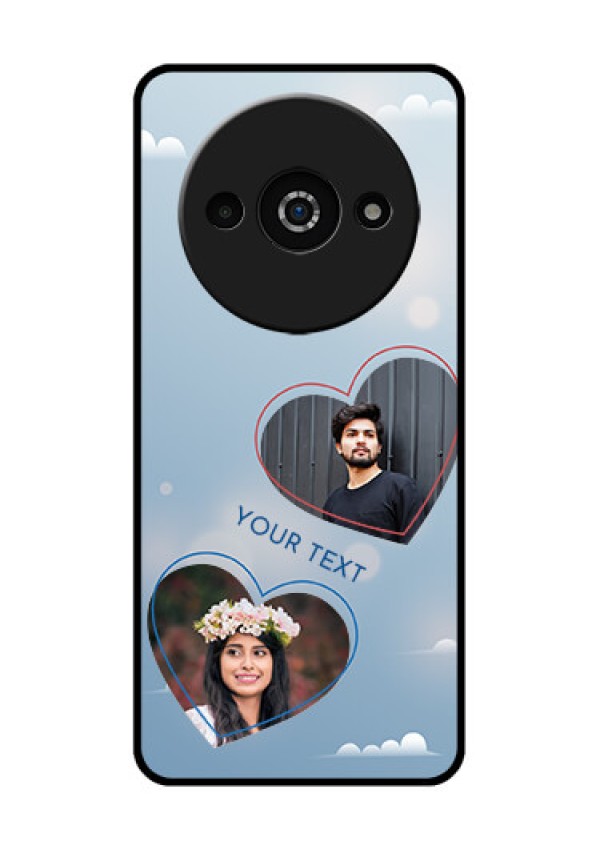 Xiaomi Redmi A3 Custom Glass Phone Case - Blue Color Couple Design