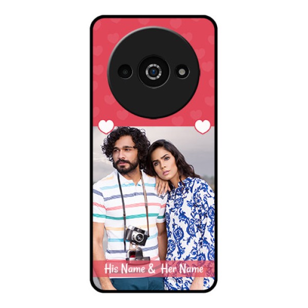 Xiaomi Redmi A3 Custom Glass Phone Case - Simple Love Design