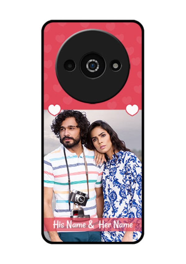 Xiaomi Redmi A3 Custom Glass Phone Case - Simple Love Design