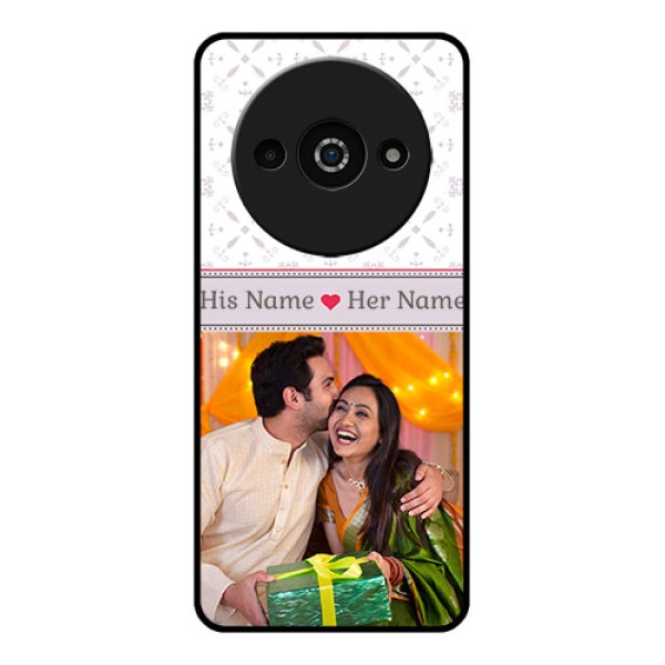 Xiaomi Redmi A3 Custom Glass Phone Case - With Photo And Ethnic Design Xiaomi Redmi A3 Custom Glass Phone Case - With Photo And Ethnic Design