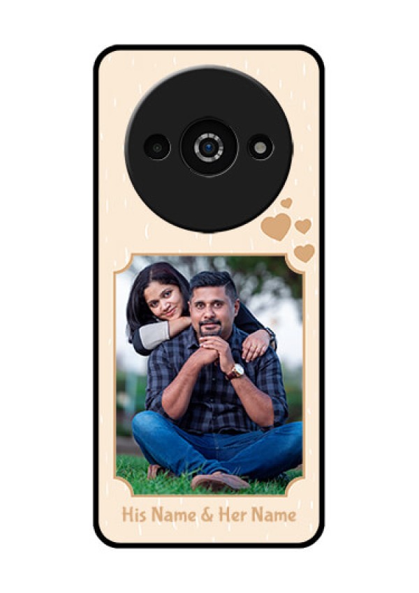Xiaomi Redmi A3 Custom Glass Phone Case - With Confetti Love Design