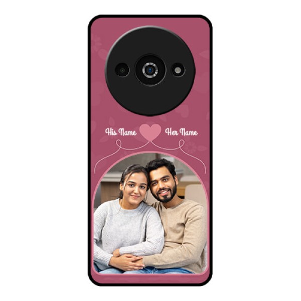 Xiaomi Redmi A3 Custom Glass Phone Case - Love Floral Design