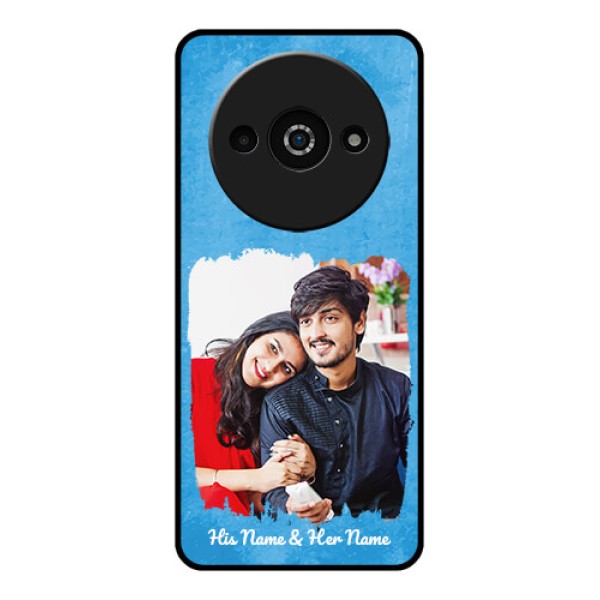 RedmiA3 Custom Glass Phone Case - Blue Color Vintage Design RedmiA3 Custom Glass Phone Case - Blue Color Vintage Design