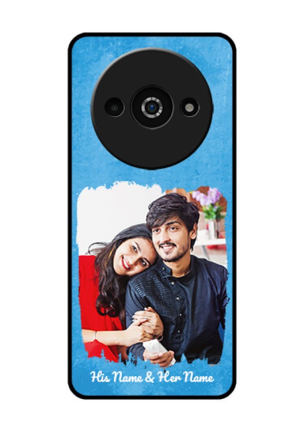 RedmiA3 Custom Glass Phone Case - Blue Color Vintage Design