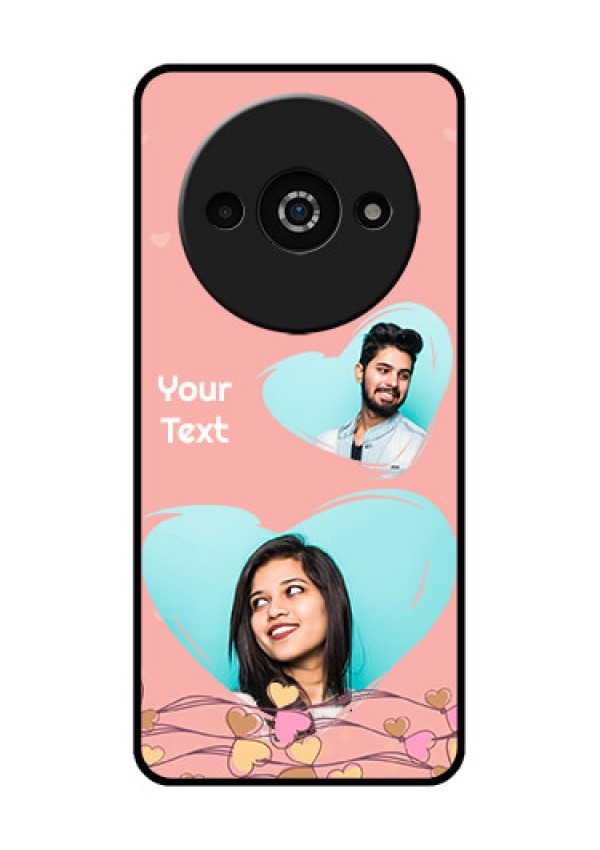 Xiaomi Redmi A3 Custom Glass Phone Case - Love Doodle Design