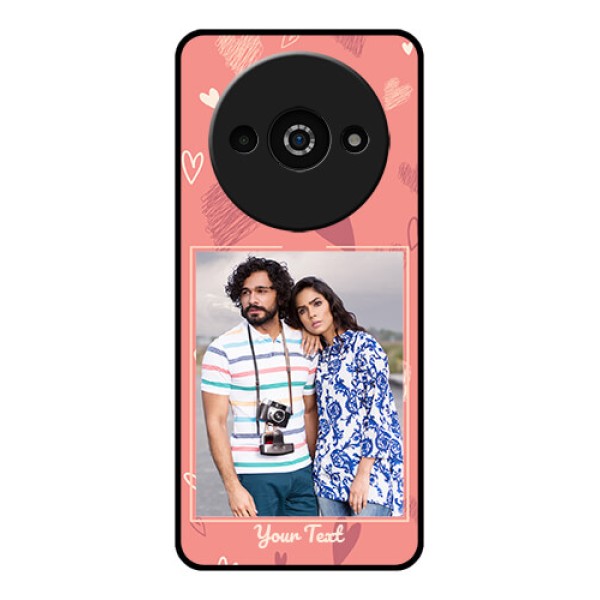 Xiaomi Redmi A3 Custom Glass Phone Case - Love Doodle Art Design Xiaomi Redmi A3 Custom Glass Phone Case - Love Doodle Art Design