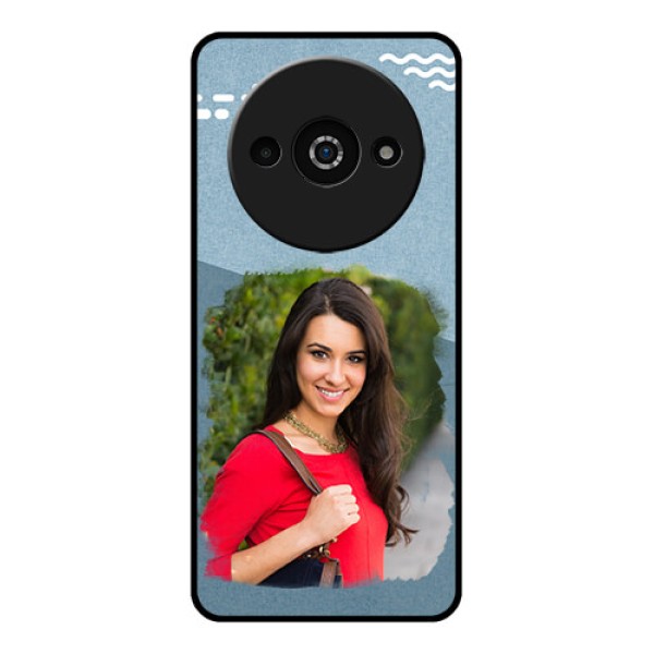 Xiaomi Redmi A3 Custom Glass Phone Case - Grunge Line Art Design