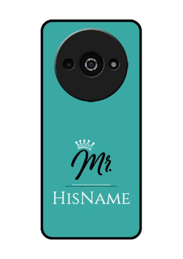 Xiaomi Redmi A3 Custom Glass Phone Case - Mr With Name Design