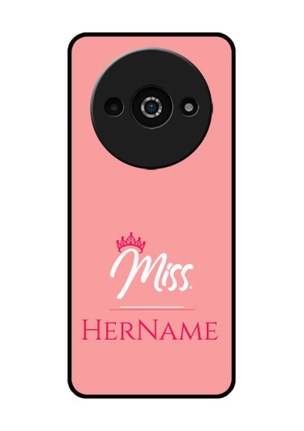 Xiaomi Redmi A3 Custom Glass Phone Case - Mrs With Name Design