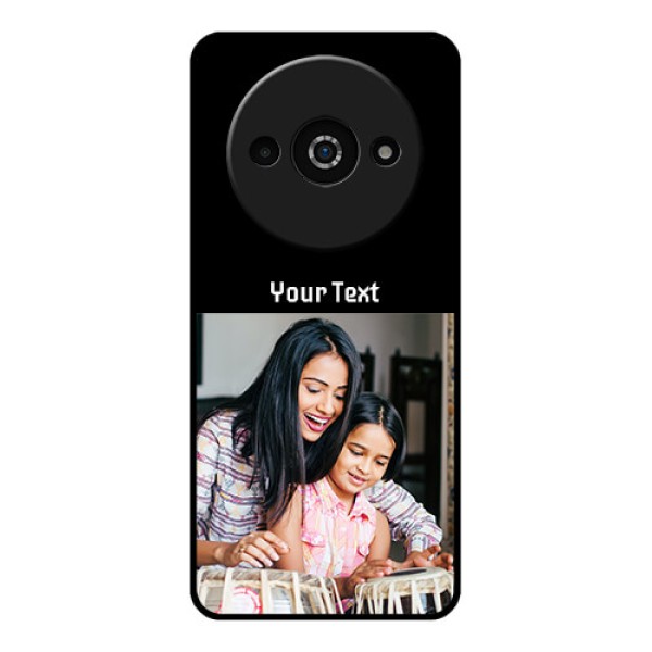 Xiaomi Redmi A3 Custom Glass Phone Case - Photo With Name Design