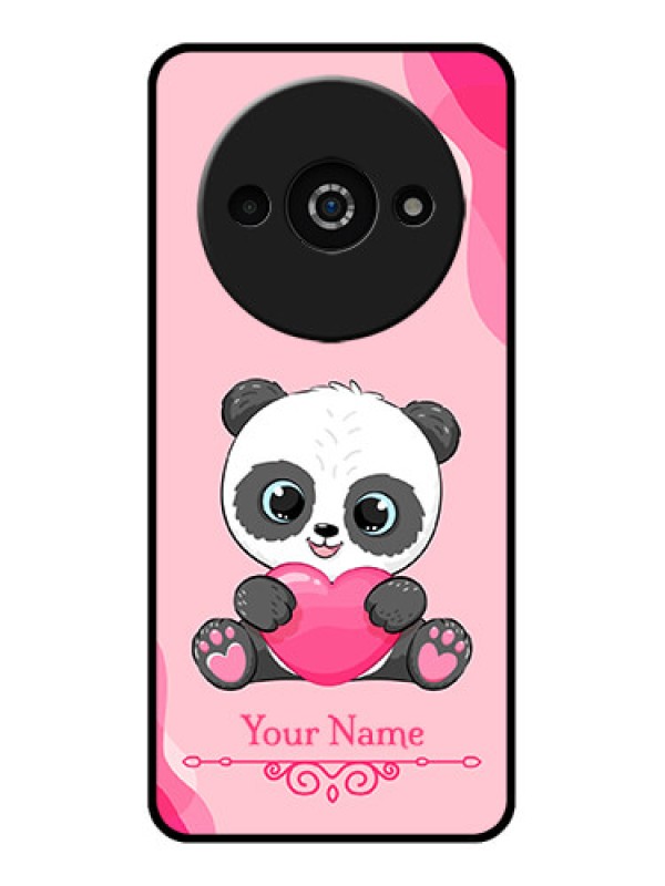 Custom Xiaomi Redmi A3 Custom Glass Phone Case - Cute Panda Design