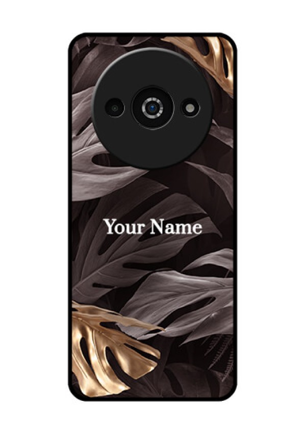 Xiaomi Redmi A3 Custom Glass Phone Case - Wild Leaves Digital Paint Design