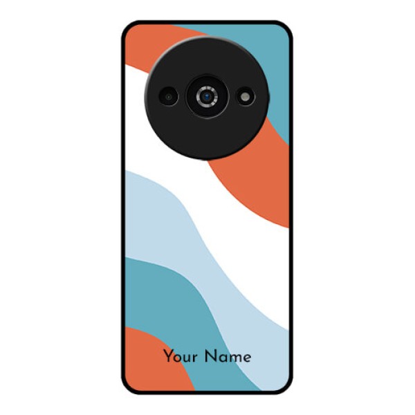 Xiaomi Redmi A3 Custom Glass Phone Case - Coloured Waves Design Xiaomi Redmi A3 Custom Glass Phone Case - Coloured Waves Design