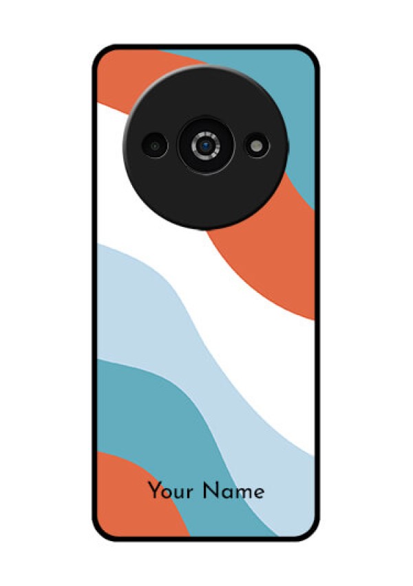 Xiaomi Redmi A3 Custom Glass Phone Case - Coloured Waves Design