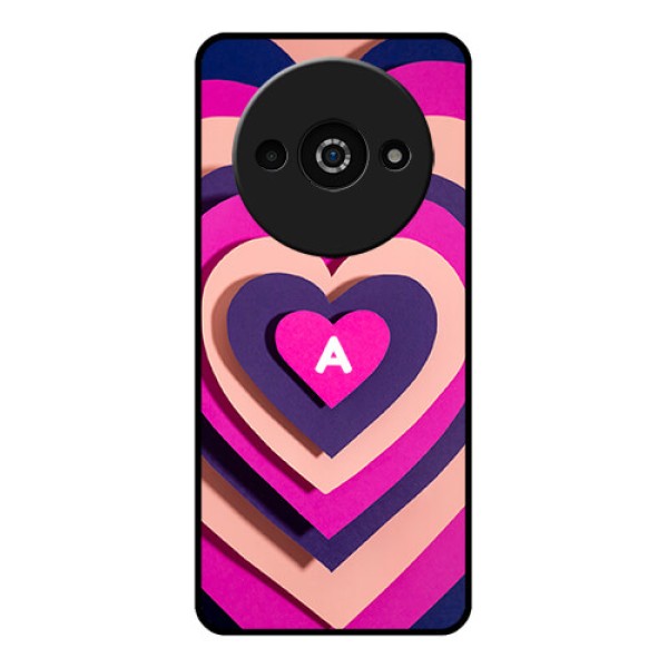 Xiaomi Redmi A3 Custom Glass Phone Case - Cute Heart Pattern Design Xiaomi Redmi A3 Custom Glass Phone Case - Cute Heart Pattern Design