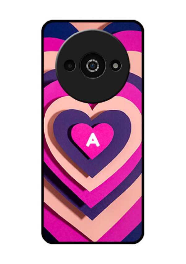 Xiaomi Redmi A3 Custom Glass Phone Case - Cute Heart Pattern Design