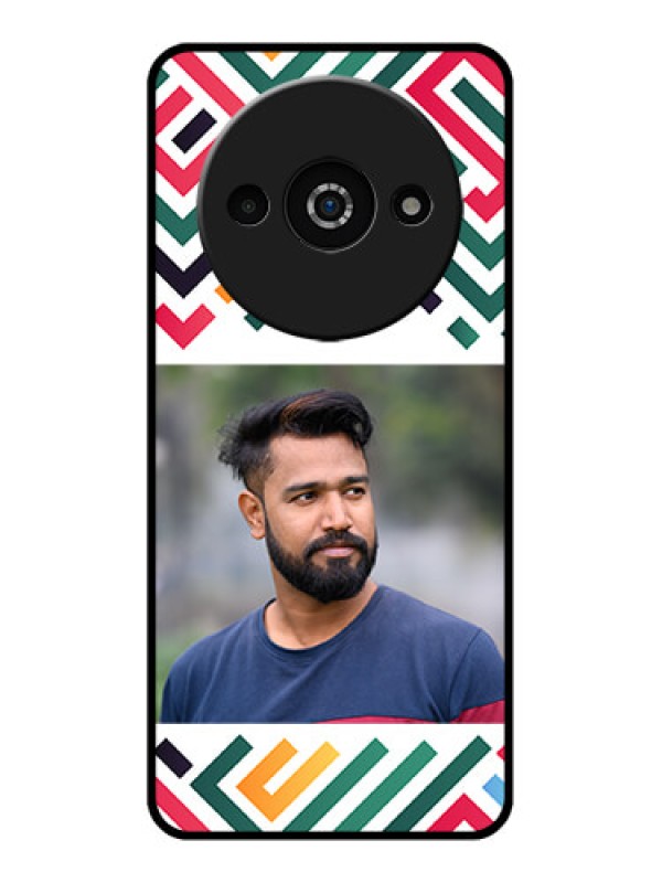 Custom Xiaomi Redmi A3 Custom Glass Phone Case - Colorful Maze Pattern Design