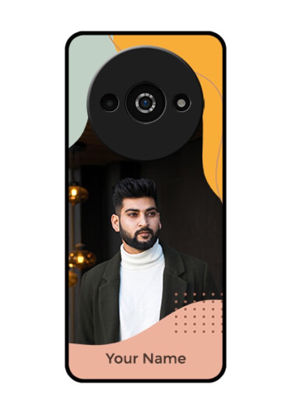 Xiaomi Redmi A3 Custom Glass Phone Case - Tri - Coloured Overlay Design