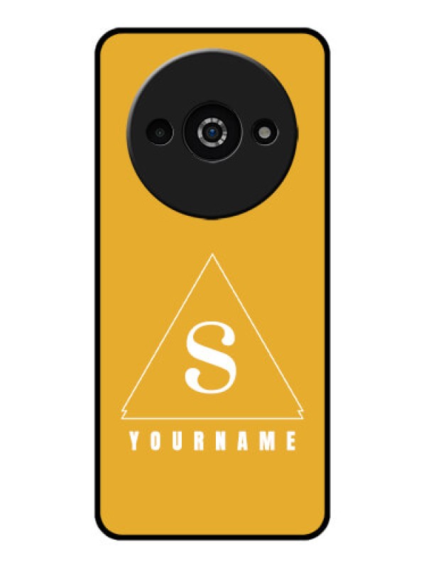 Custom Xiaomi Redmi A3 Custom Glass Phone Case - Simple Triangle Design