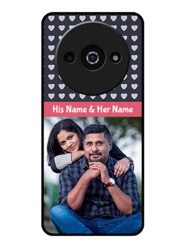 Custom Redmi A3X Custom Glass Phone Case - Love Symbols Design