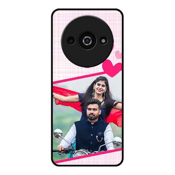 Redmi A3X Custom Glass Phone Case - Love Shape Heart Design