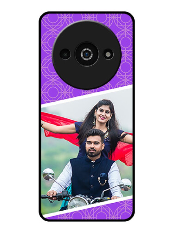 Custom Redmi A3X Custom Glass Phone Case - Violet Color Pattern Design