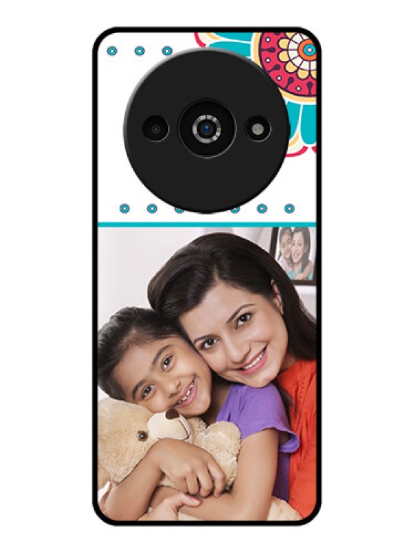 Custom Redmi A3X Custom Glass Phone Case - Flower Design