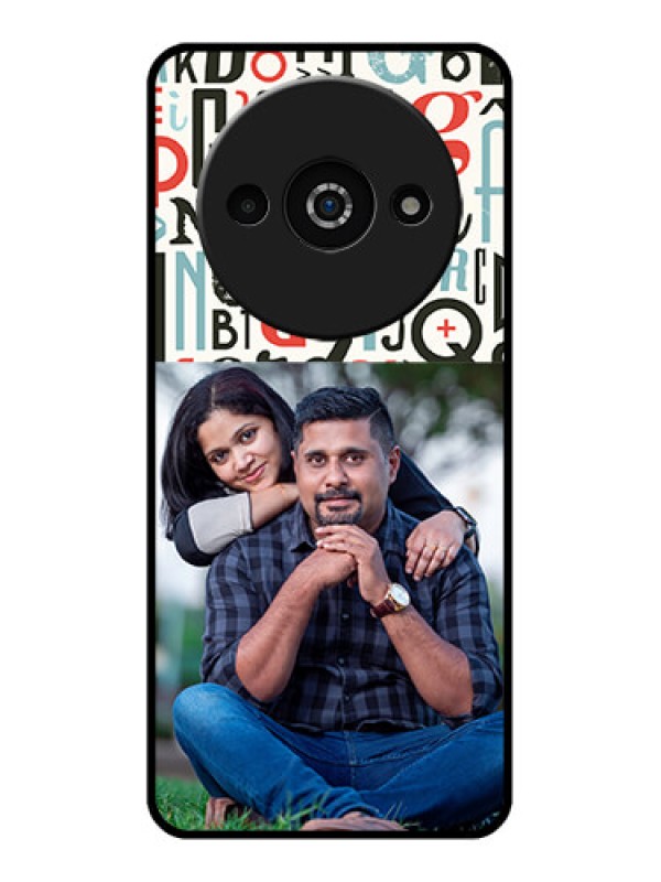 Custom Redmi A3X Custom Glass Phone Case - Alphabet Design