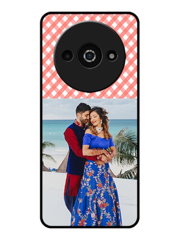 Custom Redmi A3X Custom Glass Phone Case - Pink Pattern Design