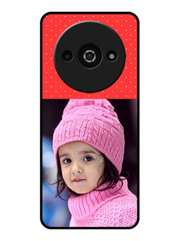 Custom Redmi A3X Custom Glass Phone Case - Red Pattern Design