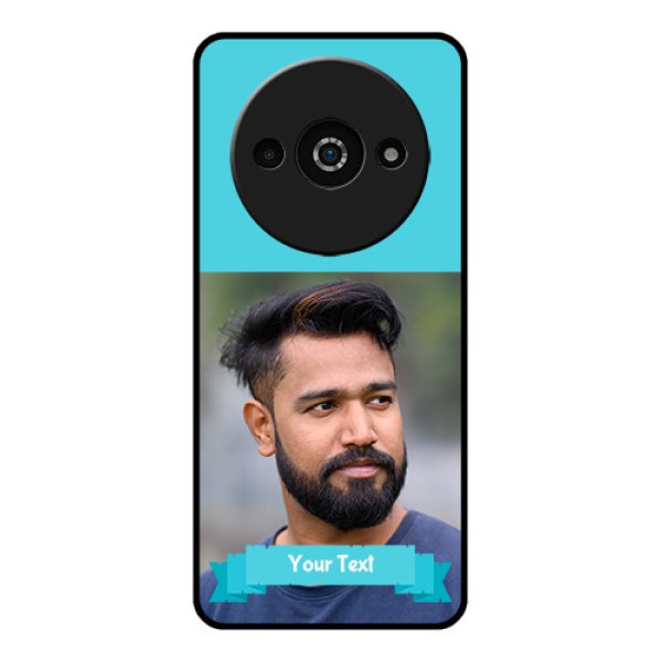 Redmi A3X Custom Glass Phone Case - Blue Color Design Redmi A3X Custom Glass Phone Case - Blue Color Design