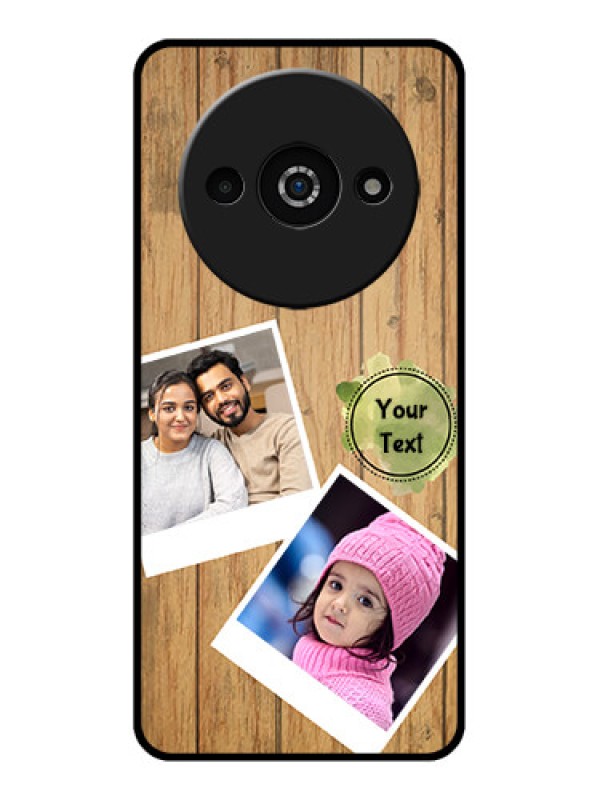 Custom Redmi A3X Custom Glass Phone Case - Wooden Texture Design