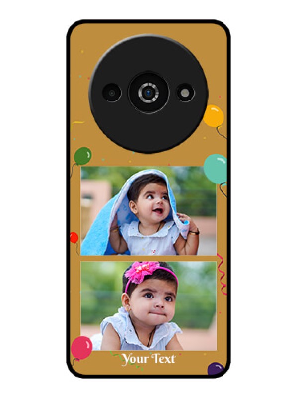 Custom Redmi A3X Custom Glass Phone Case - Image Holder With Birthday Celebrations Design