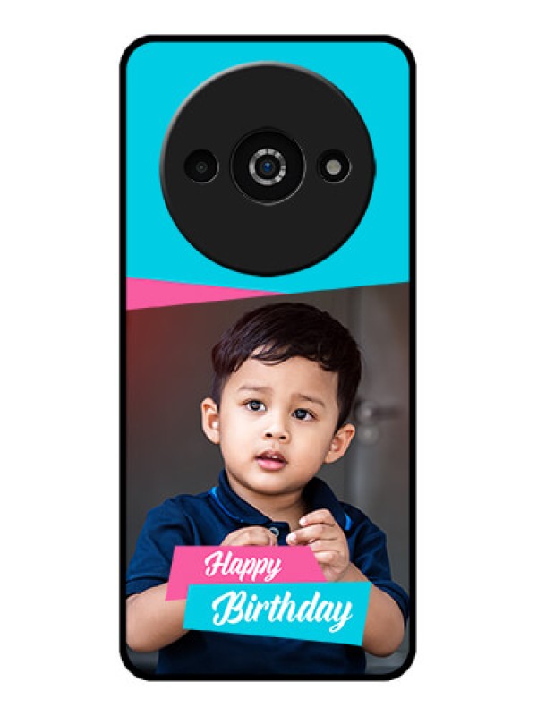 Custom Redmi A3X Custom Glass Phone Case - Image Holder With 2 Color Design